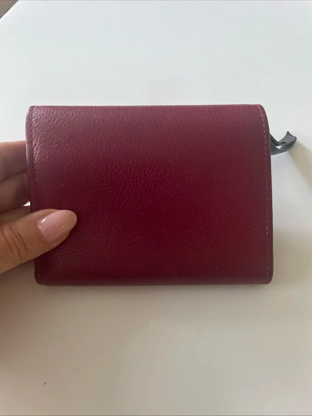 Louis Vuitton Burgundy and Cream Envelope Card Wallet
